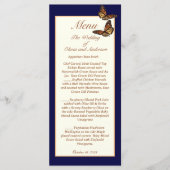 Monarch Butterfly en Dalila Ivory Trouwen Menu (Voorkant)