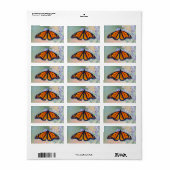 Monarch Butterfly Etiket (Full Sheet)