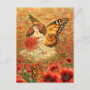 Monarch Butterfly Fairy Briefkaart