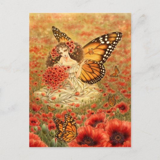 Monarch Butterfly Fairy Briefkaart (Voorkant)