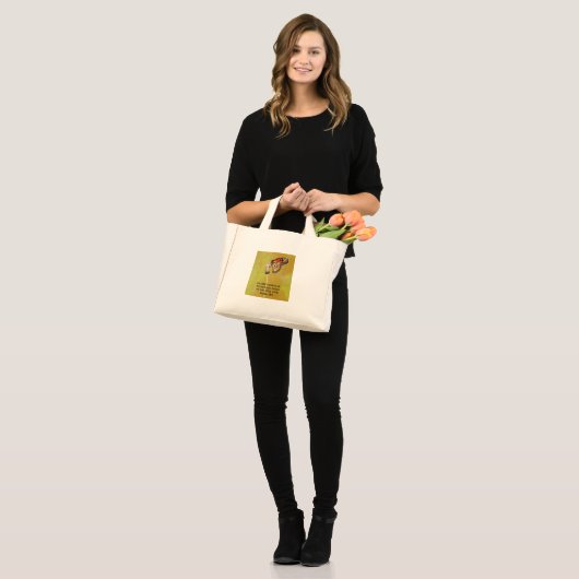 Monarch Butterfly Faith Canvas tas met scripts (Voorkant (model))