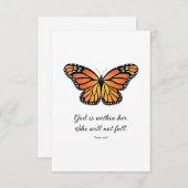Monarch Butterfly Flat card God zit in haar (Voorkant / Achterkant)