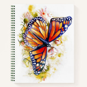 Monarch Butterfly Floral Notitieboek