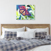 Monarch Butterfly Fotografie Muurdecoratie Canvas Afdruk (Insitu (Slaapkamer))