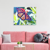 Monarch Butterfly Fotografie Muurdecoratie Canvas Afdruk (Insitu (Woonkamer))