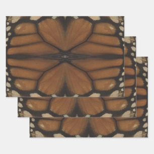 Monarch Butterfly gaat het patroon sluiten Inpakpapier Vel