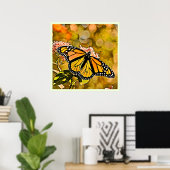 Monarch Butterfly Garden Art Poster (Thuiskantoor)