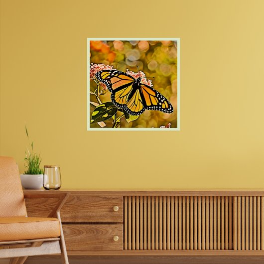 Monarch Butterfly Garden Art Poster (Woonkamer 2)