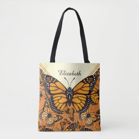 Monarch Butterfly, gepersonaliseerd Tote Bag (Voorkant)