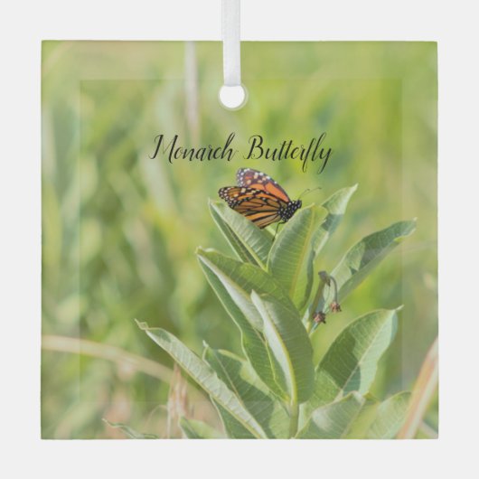 Monarch Butterfly Glas Ornament (Voorkant)