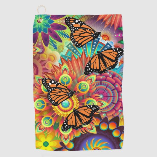Monarch Butterfly Golfhanddoek (Voorkant)
