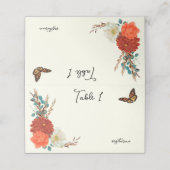 Monarch Butterfly Herfst Floral Ivoor (Buitenkant ongevouwen)