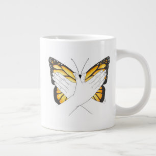 Monarch Butterfly in ASL Extra Grote Beker