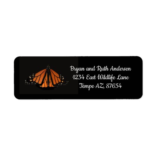 Monarch Butterfly in de sleutel van het Sinaasappe Etiket (Voorkant)