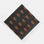 Monarch Butterfly in de sleutel van het Sinaasappe Servetten (Hoek)