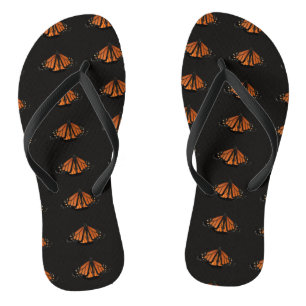 Monarch Butterfly in de sleutel van het Sinaasappe Teenslippers