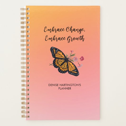  Monarch Butterfly Inspirerend Persoonlijk Planner (Voorkant)