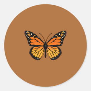 Monarch Butterfly Joy Ronde Sticker