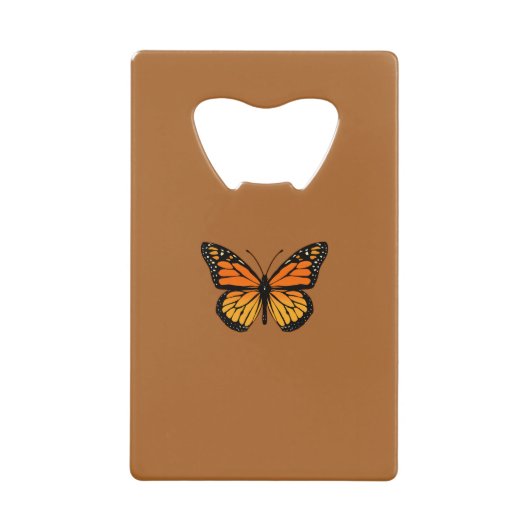 Monarch Butterfly-kleuren Kredietkaart Flessenopener (Voorkant)