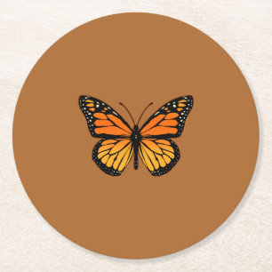 Monarch Butterfly-kleuren Ronde Kartonnen Onderzetter
