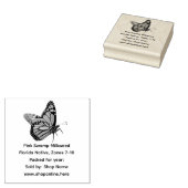 Monarch Butterfly Native Milkweed Seeds Rubberstempel (Gestempeld)