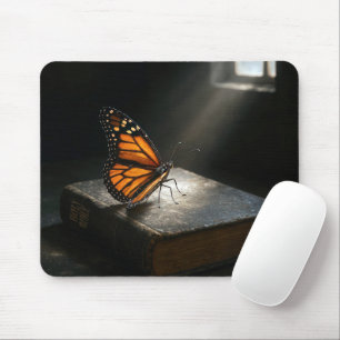 Monarch Butterfly op een bijbel Muismat