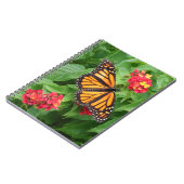 Monarch Butterfly op Lantana Notitieboek (Linkerzijde)