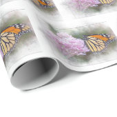 Monarch Butterfly op Milkweed Cadeaupapier (Rol Hoek)