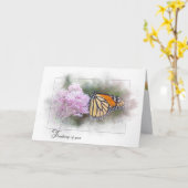 Monarch Butterfly op Milkweed Kaart (Gele Bloem)