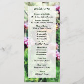 Monarch Butterfly op Pink Lantana Wedding Program Programma (Achterkant)