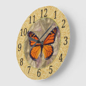 Monarch Butterfly op steinglasklok Grote Klok (Hoek)