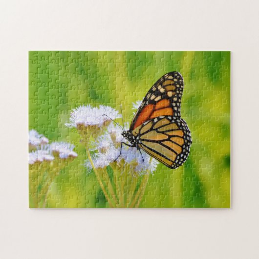 Monarch Butterfly op Wildflowers Art Puzzel (Horizontaal)
