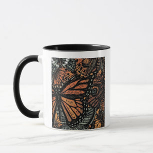 Monarch Butterfly Oranje en Black Graphic Motif Mok