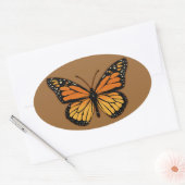 Monarch Butterfly Ovale Sticker (Envelop)