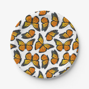 Monarch Butterfly Patroon Papieren Bordje