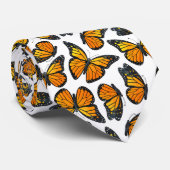 Monarch Butterfly Patroon Stropdas (Opgerold)