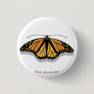 Monarch Butterfly Pin Ronde Button 3,2 Cm