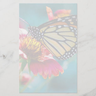 Monarch Butterfly Red Flower Briefpapier