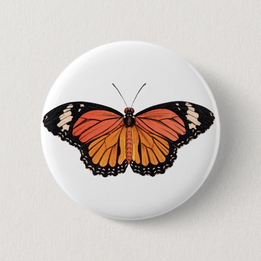 Monarch Butterfly Ronde Button 5,7 Cm (Voorkant)