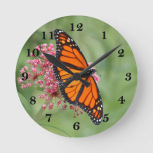 Monarch Butterfly Ronde Klok
