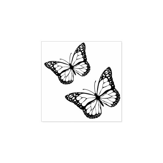 Monarch Butterfly Rubber Stamp Rubberstempel (Afrduk)