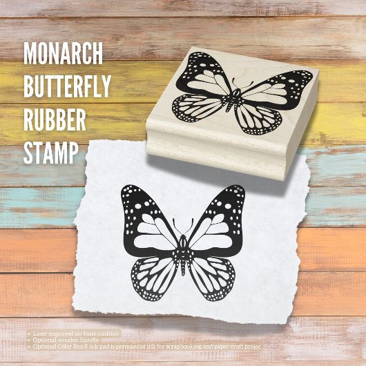 Monarch Butterfly Rubber Stamp Rubberstempel