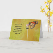 Monarch Butterfly Scripture Grace Kaart (Gele Bloem)