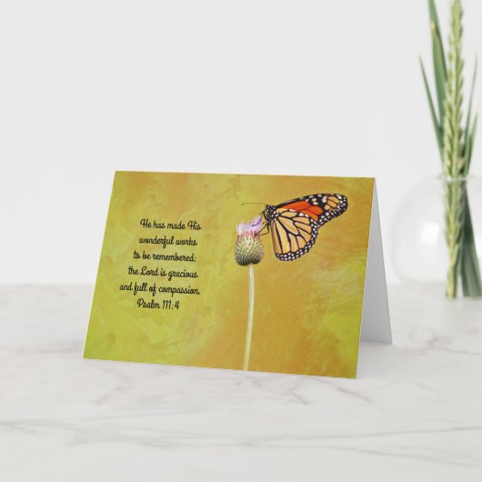 Monarch Butterfly Scripture Grace Kaart (Voorkant)