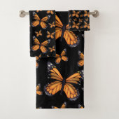 Monarch Butterfly Seamless Pattern Bath Towel Set Bad Handdoek (Insitu)