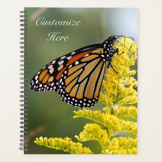Monarch Butterfly Spiral Weekly/Maandelijkse Plann Planner (Voorkant)
