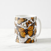 Monarch Butterfly Swirl Koffiemok (Voorkant rechts)