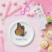 Monarch Butterfly tekst Papieren Bordje (Feest)