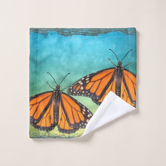 Monarch Butterfly Towel Set Bad Handdoek (Wasdoekje)