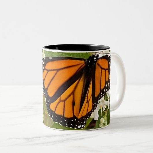 Monarch Butterfly Tweekleurige Koffiemok (Voorkant rechts)